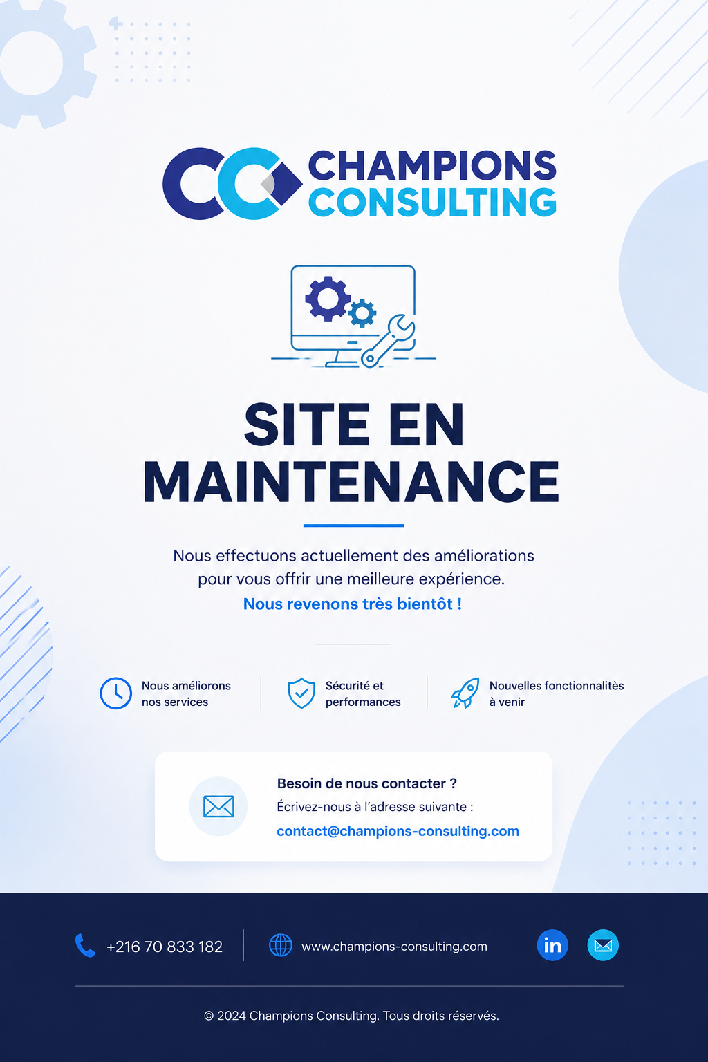 Site en maintenance